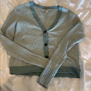 Sea foam green cropped cardigan